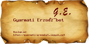 Gyarmati Erzsébet névjegykártya