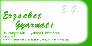 erzsebet gyarmati business card